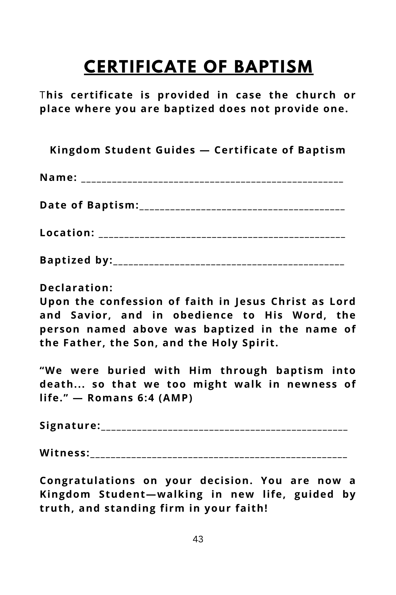 Teen Baptism Guide: What It Means to Follow Jesus