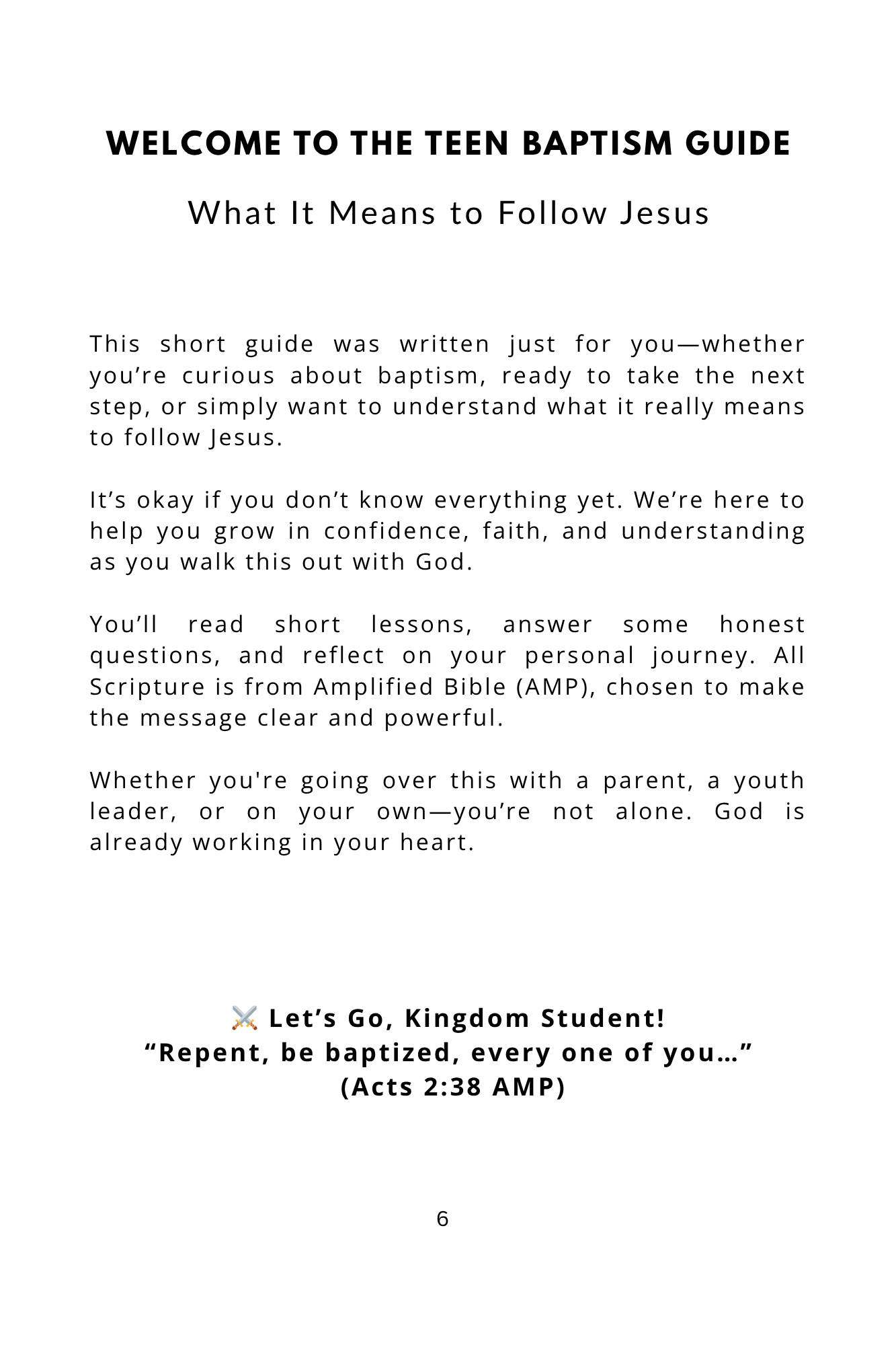 Teen Baptism Guide: What It Means to Follow Jesus