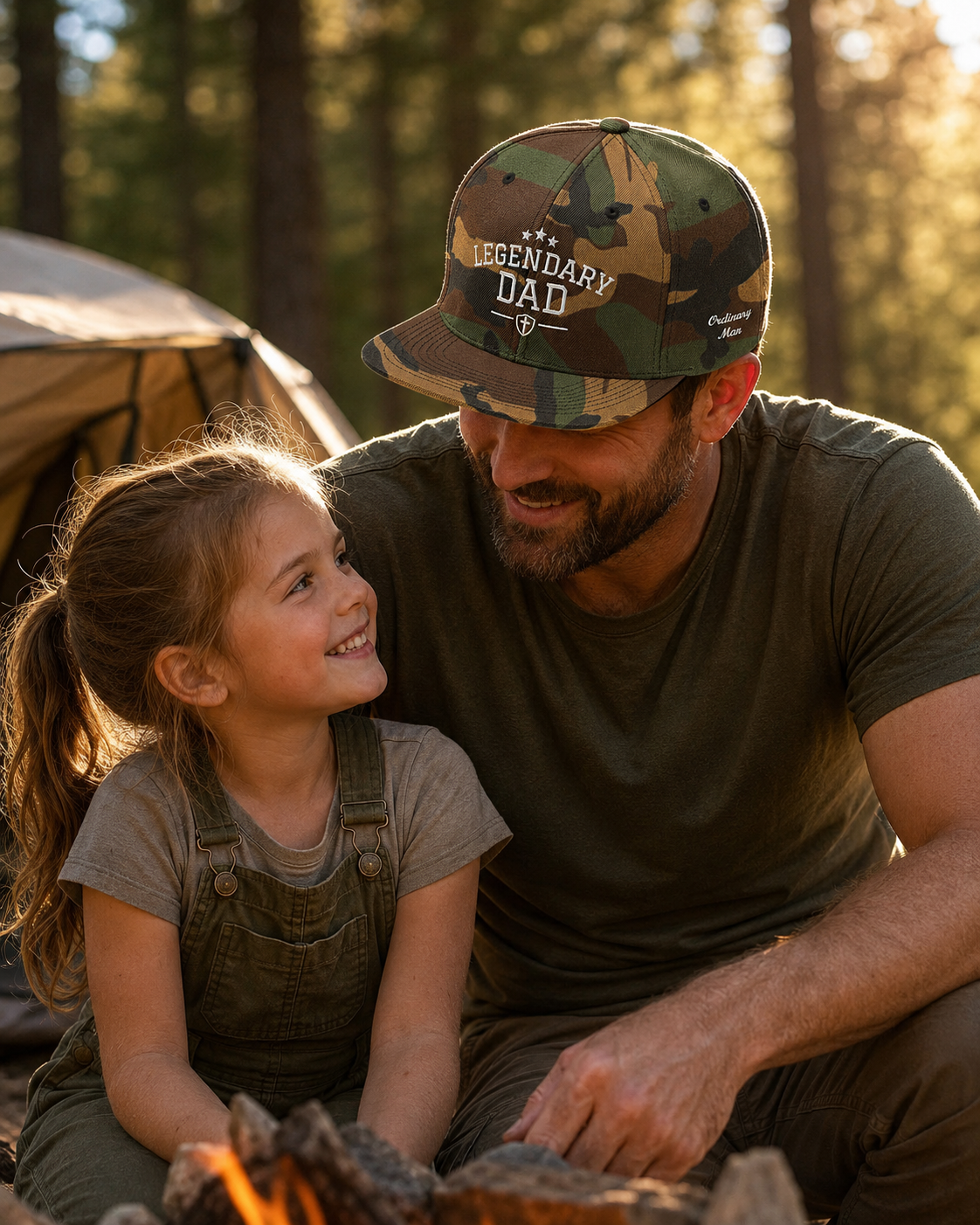 Legendary Dad Camo Snapback Hat