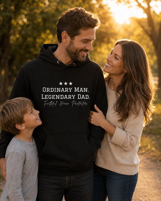 Legendary Dad Black Premium Pullover Hoodie