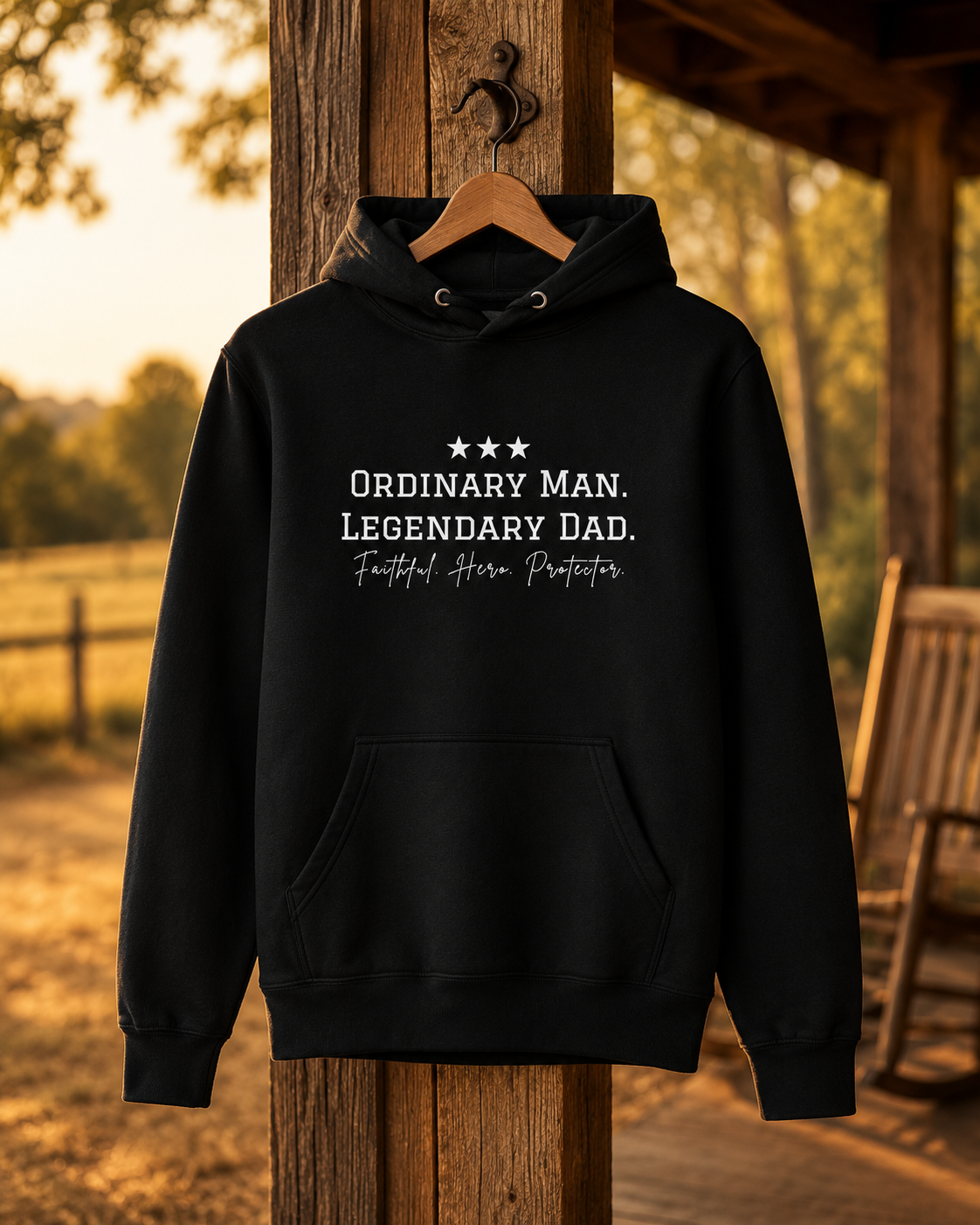 Legendary Dad Black Premium Pullover Hoodie