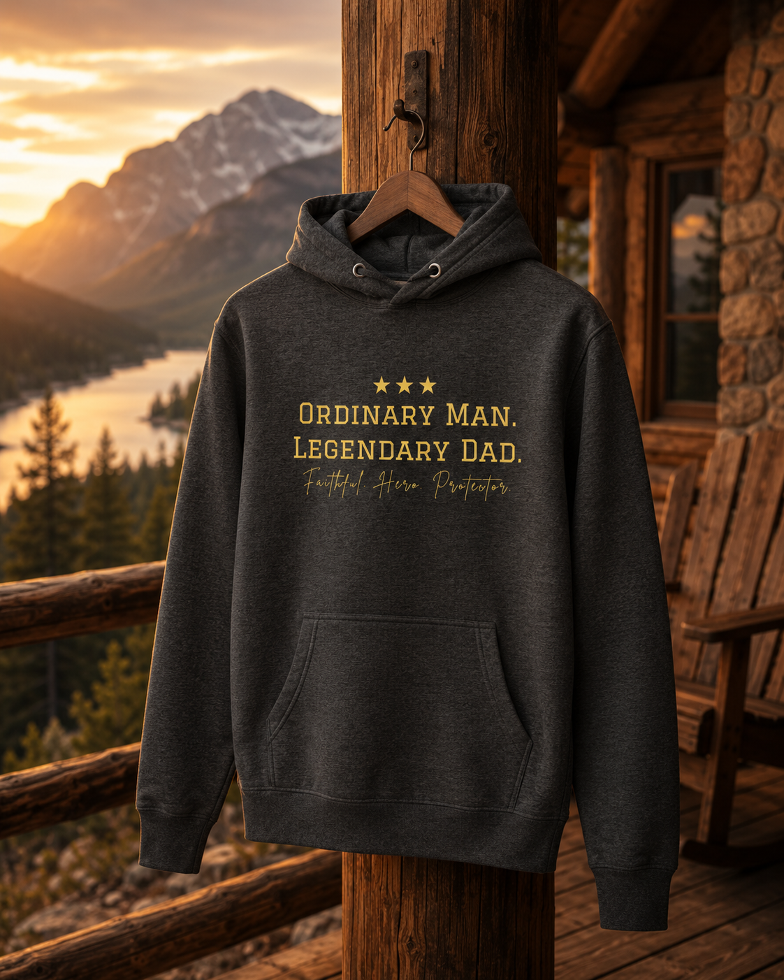 Legendary Dad Charcoal Heather Premium Pullover Hoodie