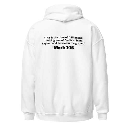 Repent. Mark 1:15 Hoodie - Black Lettering