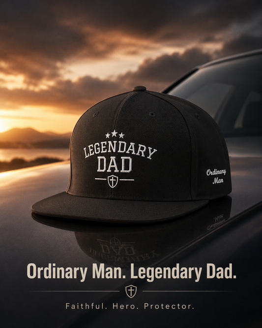 Legendary Dad Black Snapback Hat