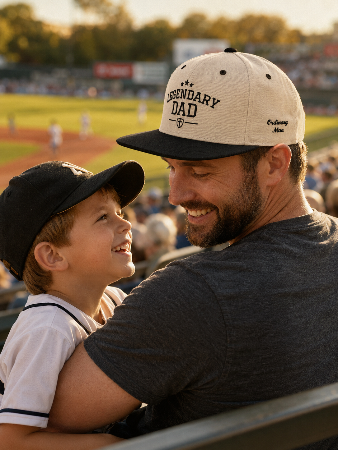 Legendary Dad Natural & Black Snapback Hat