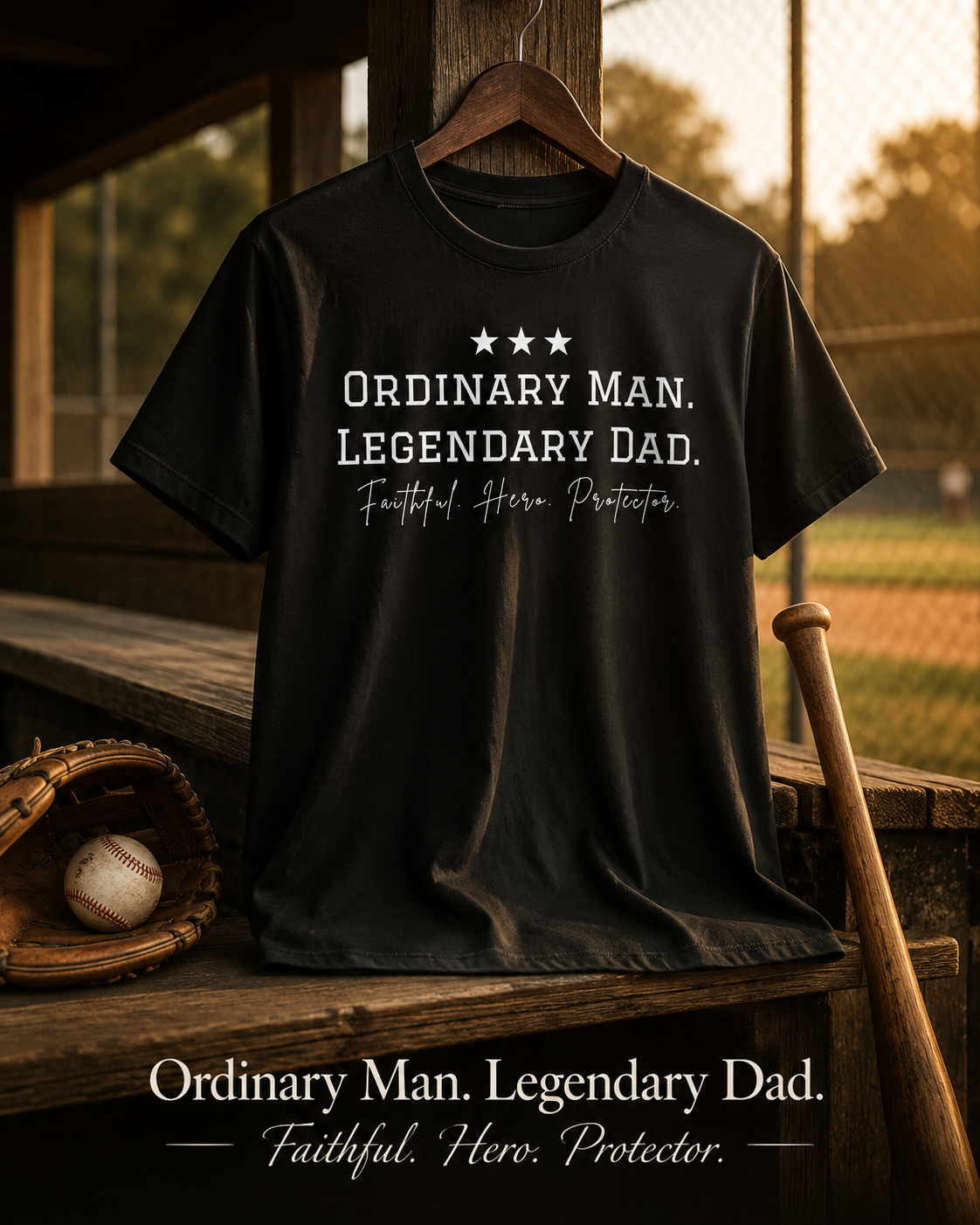 Legendary Dad Black T-shirt